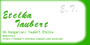 etelka taubert business card
